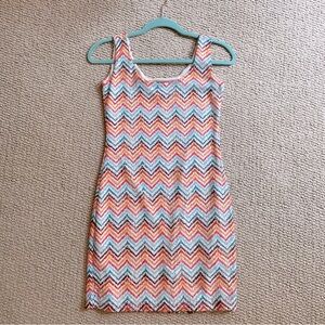 Soprano Chevron Knit Dress